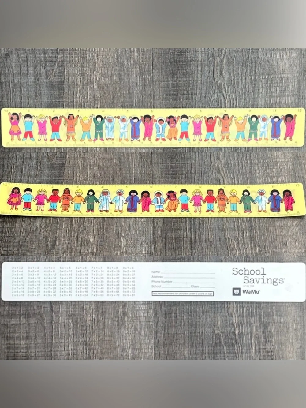 💞 Flexible 12inch Yellow Lenticular Ruler Diverse Character Design